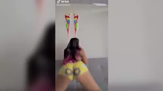 @hannaroldan7 slow motion sexy colombian twerking camerltoe in shorts #3