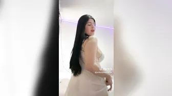 @leidysandoval44 jery Transparent pijama twerking sexy latina #3