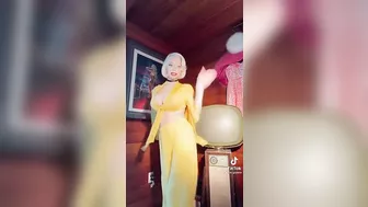 Yellow outfit, bouncing boobs #3