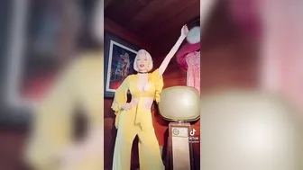 Yellow outfit, bouncing boobs #4