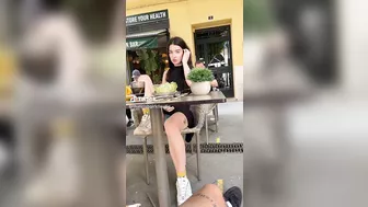 @thatirishgirlclaudia flashing panties coffe store #4