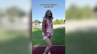 @livlovefitness flashing underwear outdoor cheerleader #4