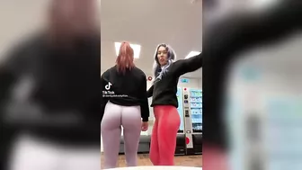 Purple leggings can’t wait to show off her gains the slut #2