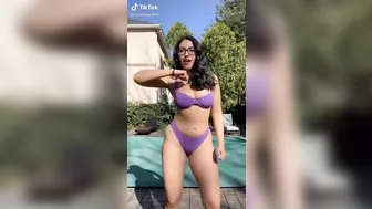 Purple bikini cute nerdy thot #2