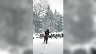 Huge titty snow angel ♥️♥️ #2