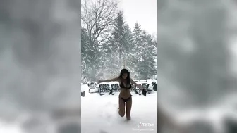 Huge titty snow angel ♥️♥️ #4