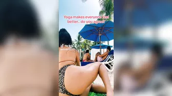 @bendy.lau outdoor bikini yoga #2