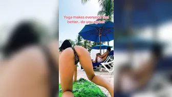 @bendy.lau outdoor bikini yoga #3