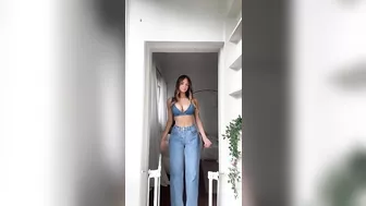 Double denim suits this slut #3