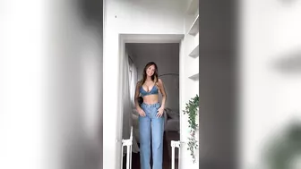 Double denim suits this slut #4