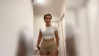 Shes gets shocked about her ass jiggle