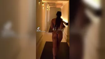 Flash ass in hotel hallway #2