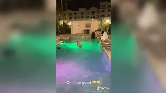 boob slip in pool