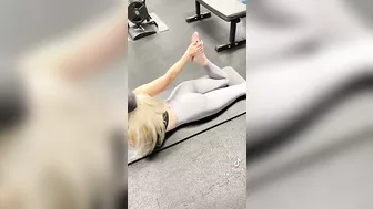 Blonduhhhh on TikTok with the stretching and feet♥️♥️♥️♥️ there’s a ♥️♥️♥️♥️ #4