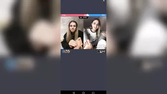 Feet contest by two girls on TikTok live