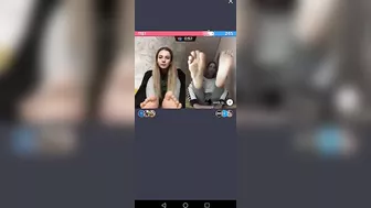 Feet contest by two girls on TikTok live #4