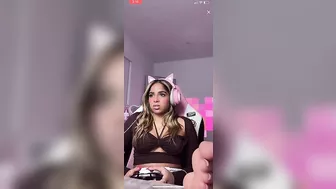 Gamer girl showing feet while playing ♥️♥️♥️♥️ #3