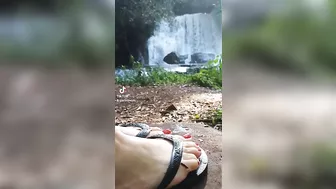 Feet in the waterfall you like it