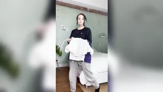 Putting on an outfit