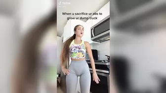 Showing off her dump truck