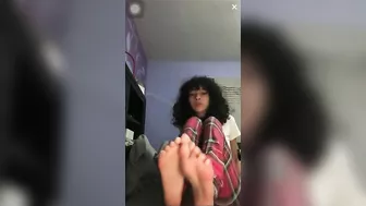 cute girl showing her soles #2