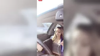 Baddie takes off her socks in the car and rests them on the steering wheel ♥️♥️ @ in the video #2