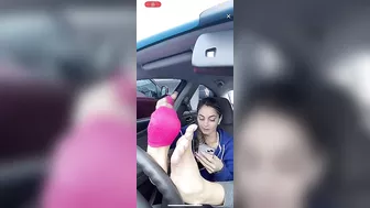 Girl Sock Tease on TikTok Live