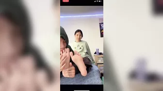 Foot worship video of the turbo green tik tok #4