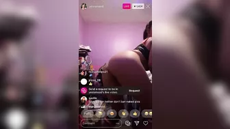 Yesismood on tiktok got wild on her insta live ????