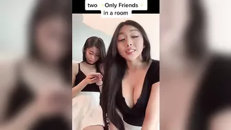 Asian girls kissing