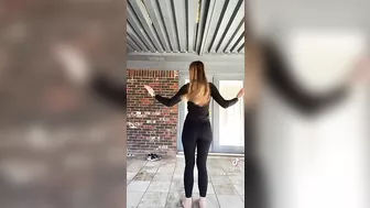 It’s a challenge with tights on #3