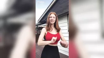 Busty ginger teen with a little choke #2