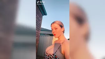 Huge tits out for golden hour #2