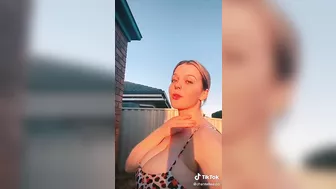 Huge tits out for golden hour #3