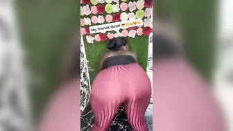 Bent over shaking that African ass