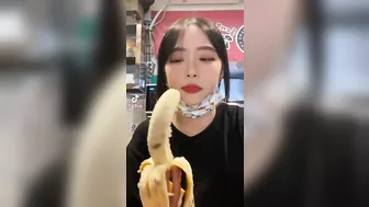 Eating a phallic banana ♥️♥️ #2