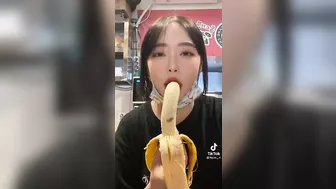 Eating a phallic banana ♥️♥️ #3