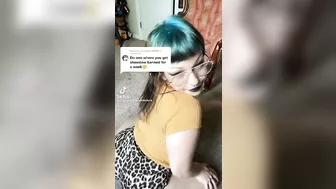 Goth girl shaking her phat ass