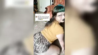 Goth girl shaking her phat ass #3