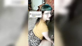 Goth girl shaking her phat ass #4