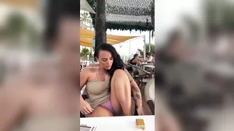 Leg spread skirt flashing panties underwear outdoor @irishbrunett Irishbrunett #2