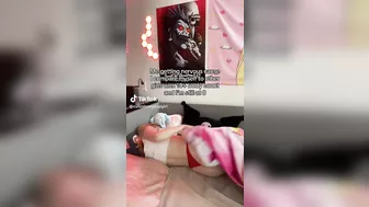 @cutestcosplaygirl Teasing gstring bed #3